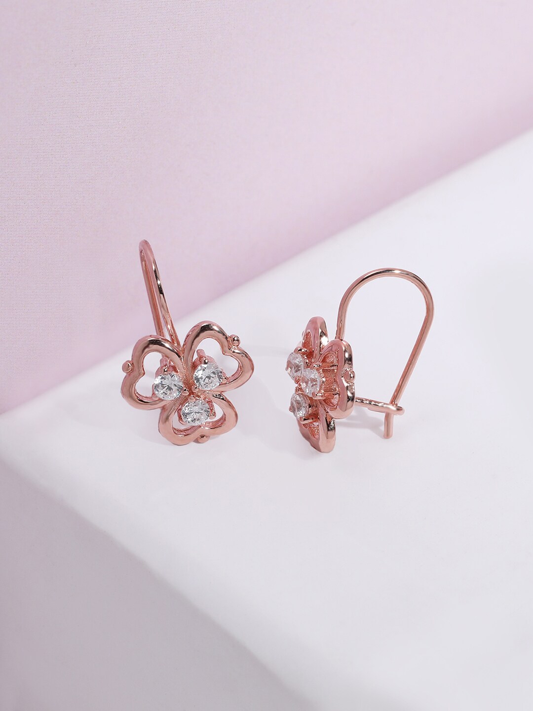 Buy GIVA 925 Sterling Silver Rose Gold Plated Earrings - Earrings for ...