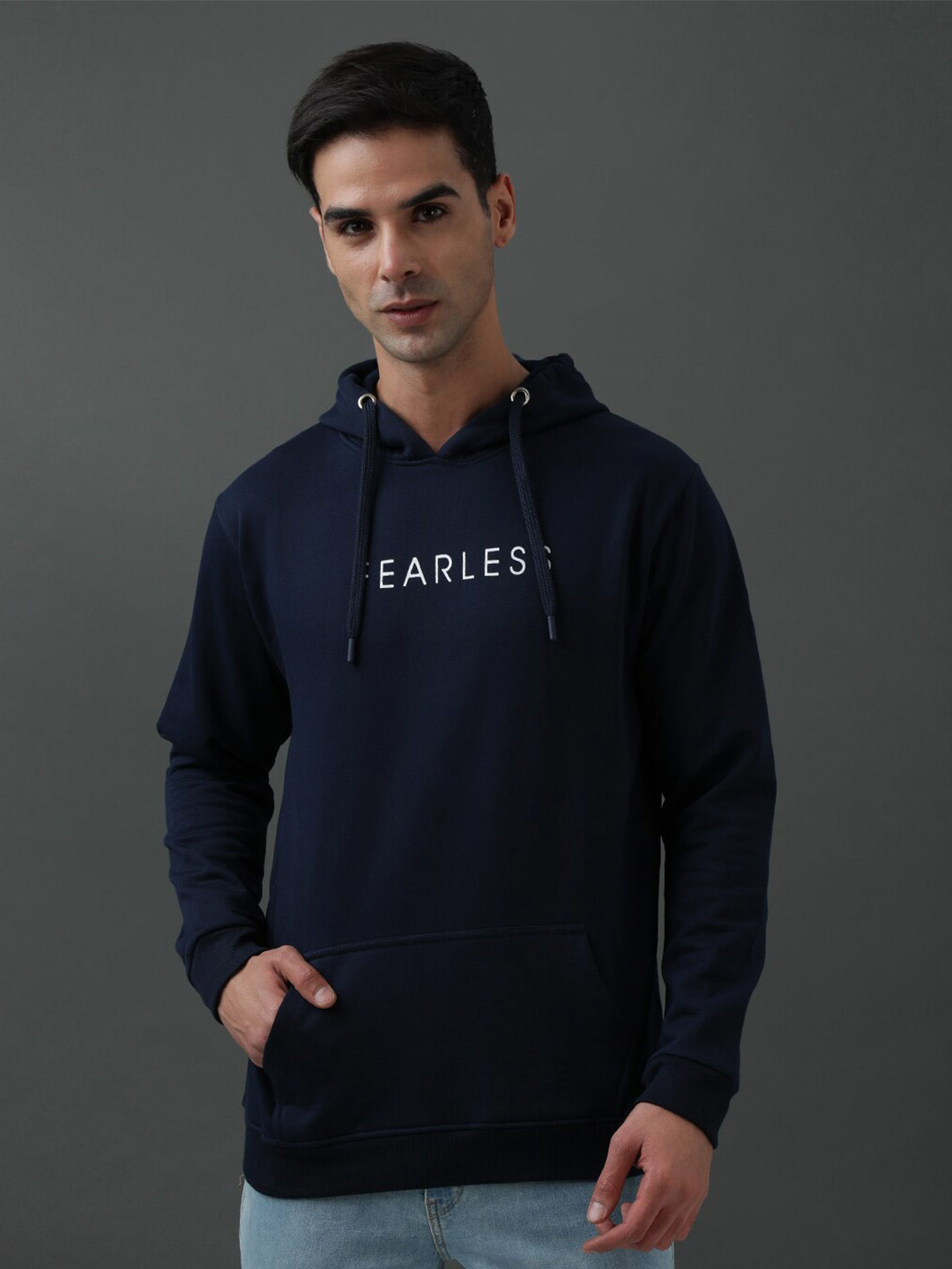 Buy ADRO Typography Printed Hooded Pure Cotton Sweatshirt - Sweatshirts ...