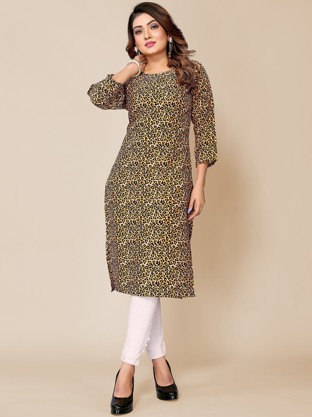 Buy Krimmple Animal Skin Printed Straight Kurta Kurtas for Women 25925474 Myntra