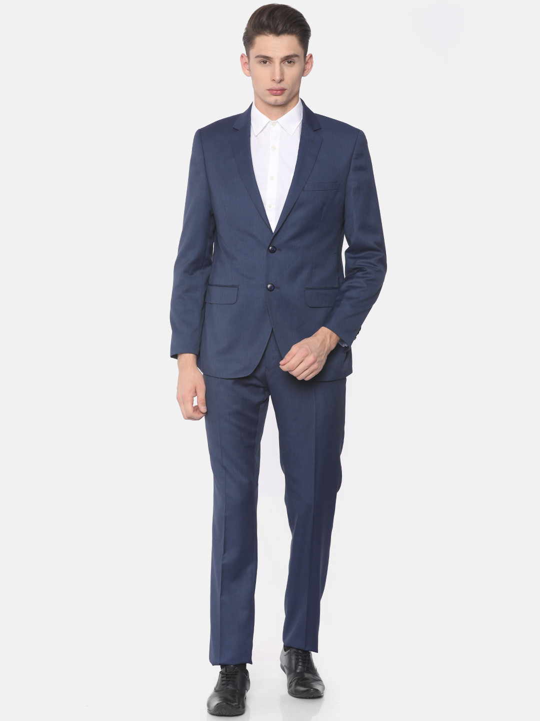 Buy Raymond Navy Single Breasted Contemporary Fit Formal Suit Suits
