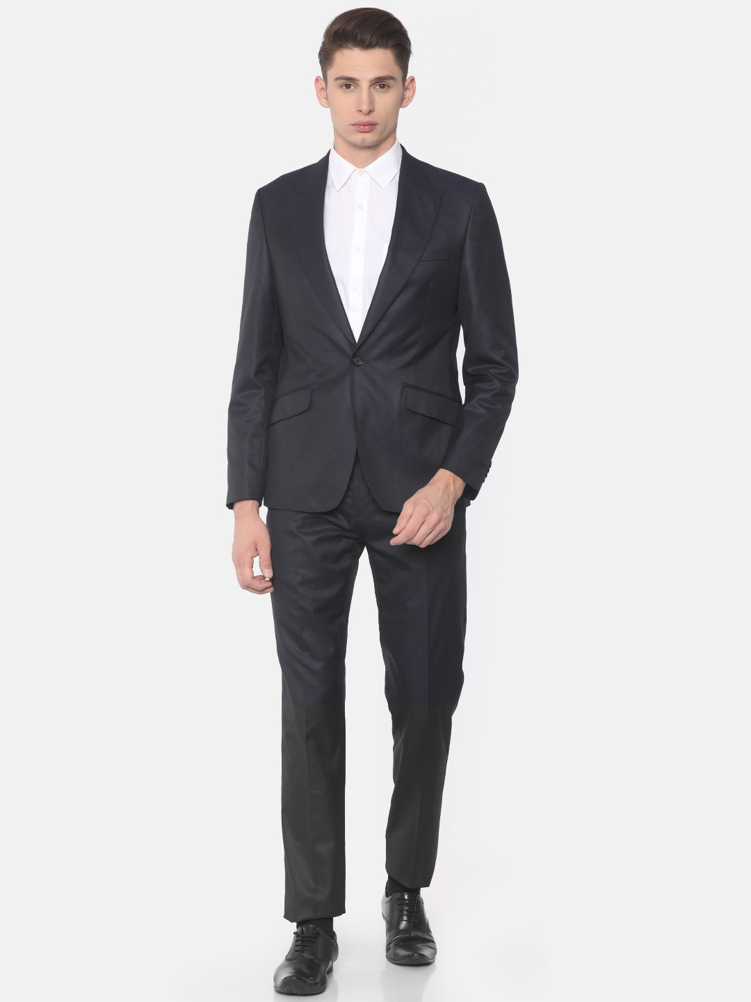 Buy Raymond Men Navy Solid Italian Fit Single Breasted Formal Suit