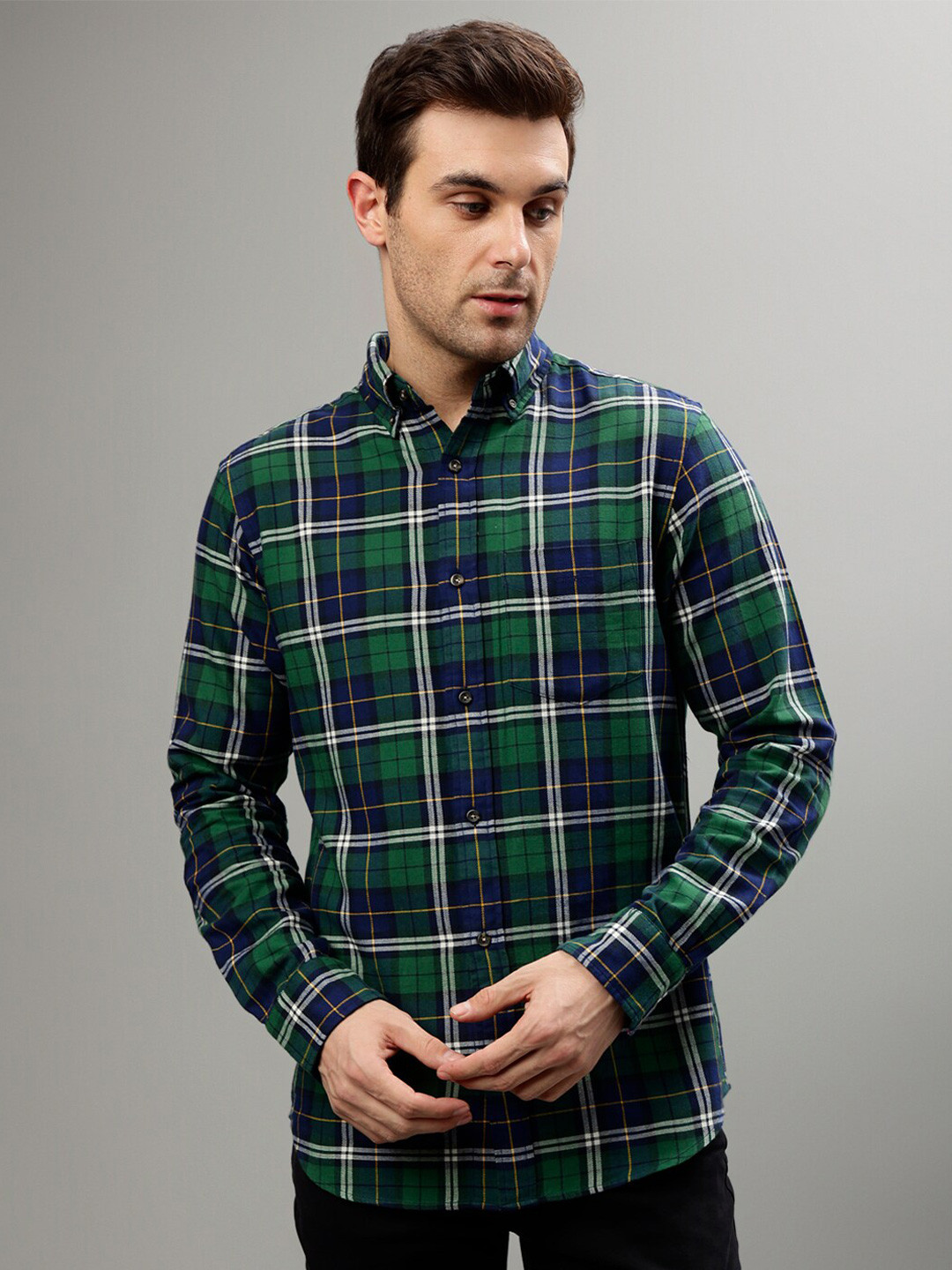 Gant Men White Button-Down Collar Full Sleeves Shirt