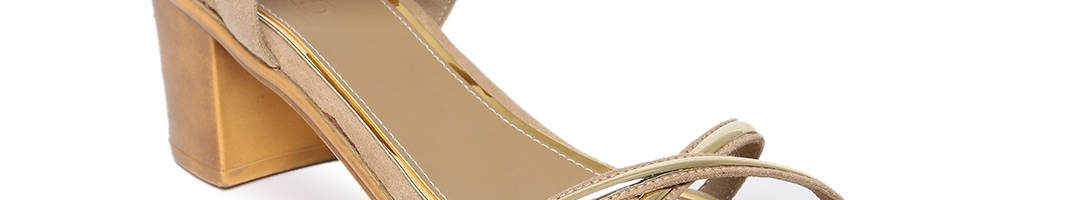 Buy Inc 5 Women Beige Solid Sandals - Heels for Women 2594397 | Myntra