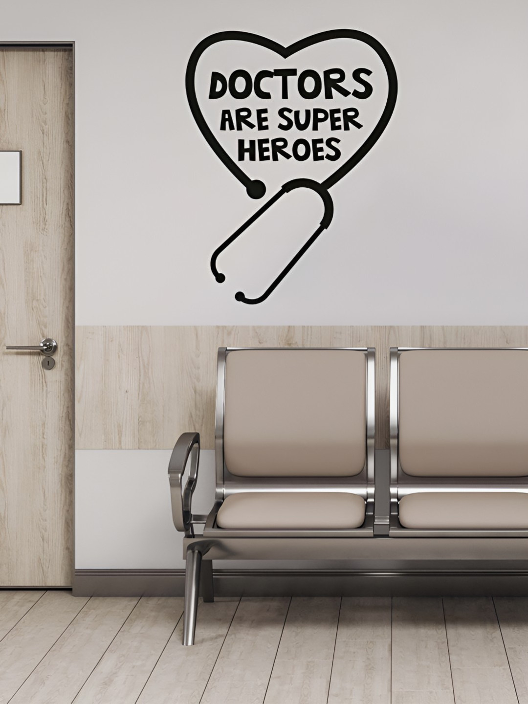 Buy CVANU Black Solid Abstract Doctors Are Super Heroes PVC Vinyl Self