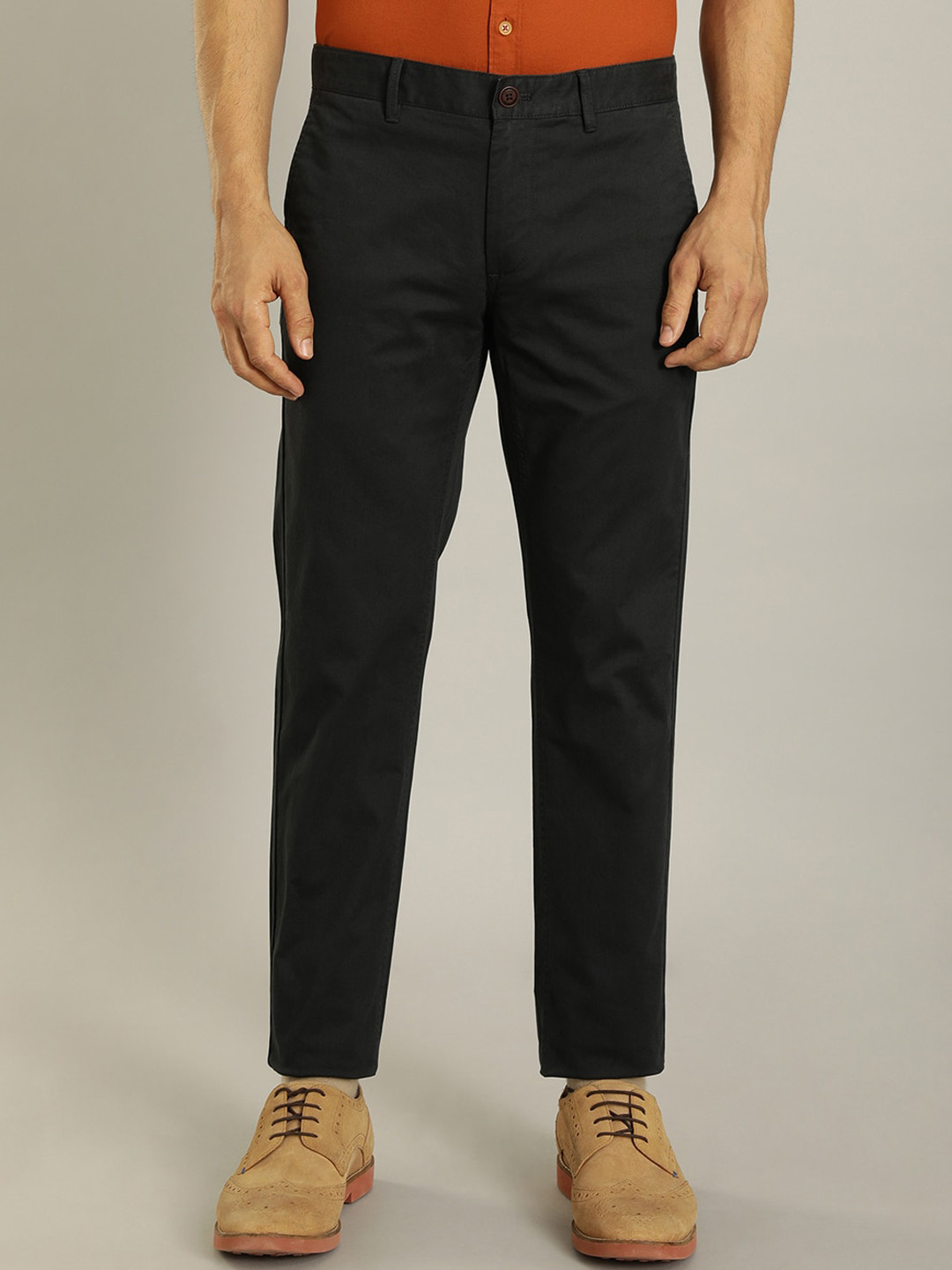 Buy Indian Terrain Men Brooklyn Slim Fit Trousers - Trousers for Men ...