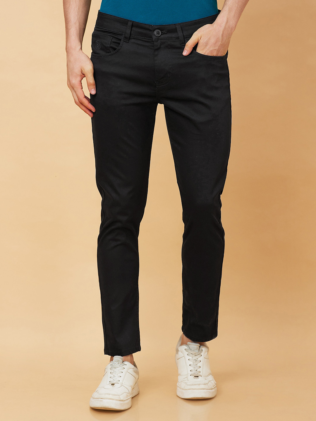 Grey Cropped fit Men's Chinos by Being Human Clothing