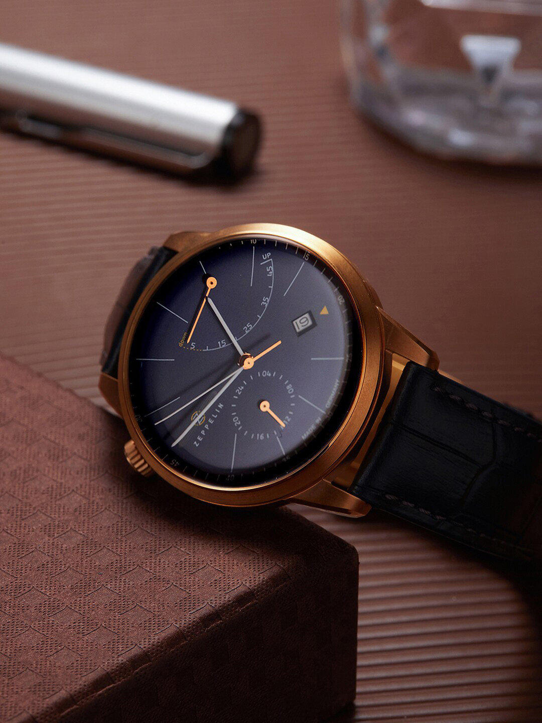 Buy ZEPPELIN Men Leather Straps Analogue Automatic Motion Powered Watch ...