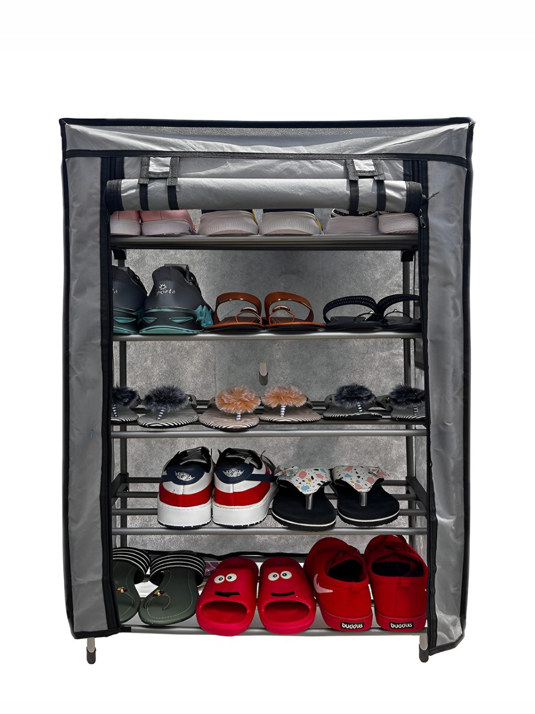 Buy Urban Choice Grey 5 Layers Shoes Rack Racks And Wardrobes for