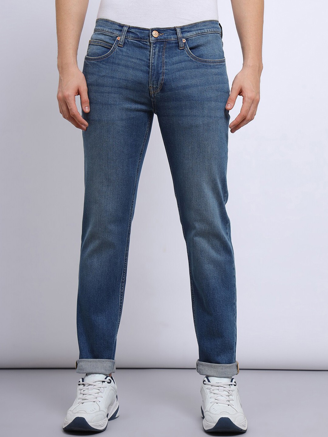 Buy Lee Men Slim Fit Mid Rise Cotton Stretchable Jeans - Jeans for Men ...