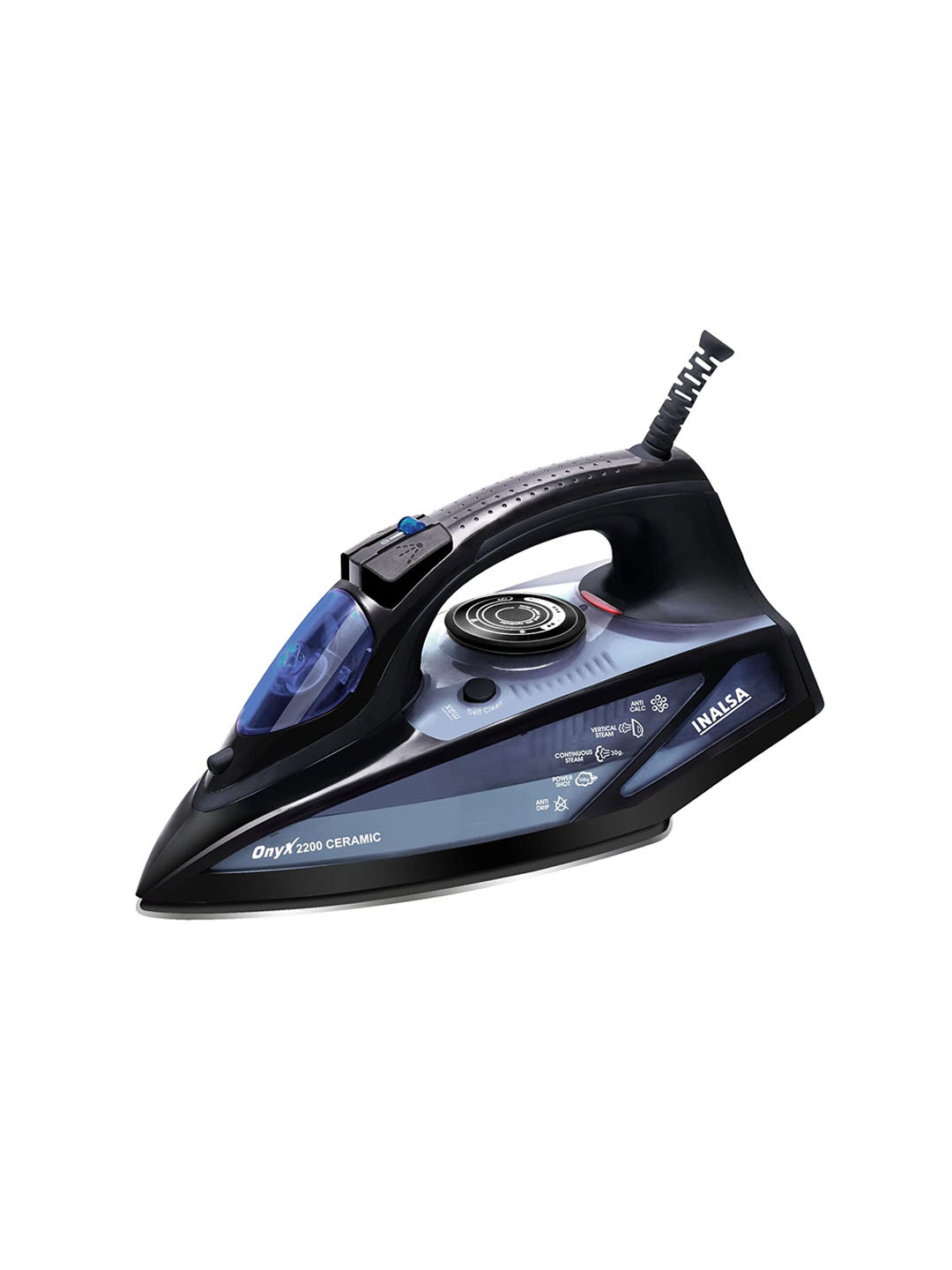 Buy Inalsa Onyx Black Anti Drip Function Steam Iron 2200 W Irons for