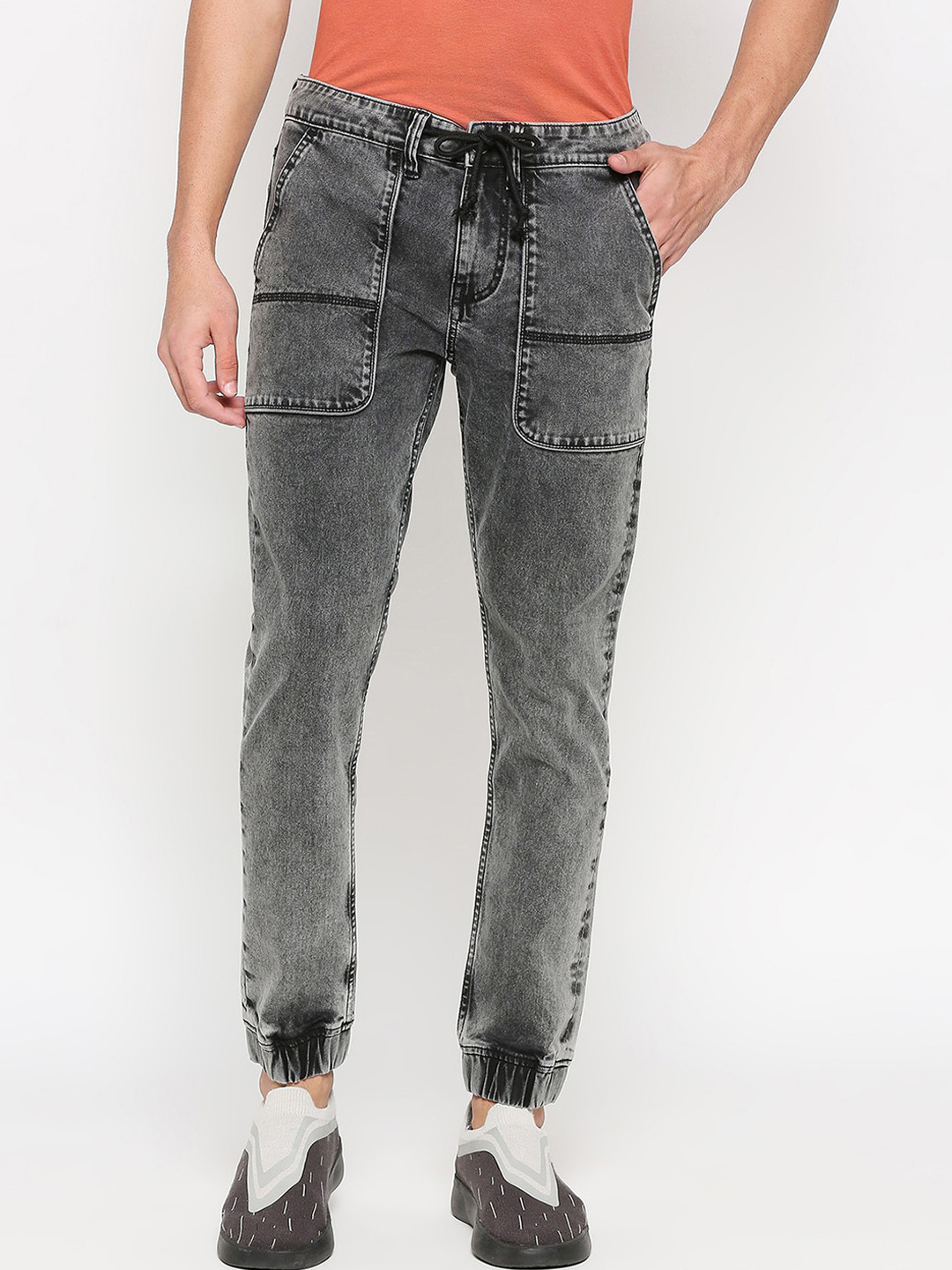 Red Jogger Fit Men's Denims by Being Human Clothing