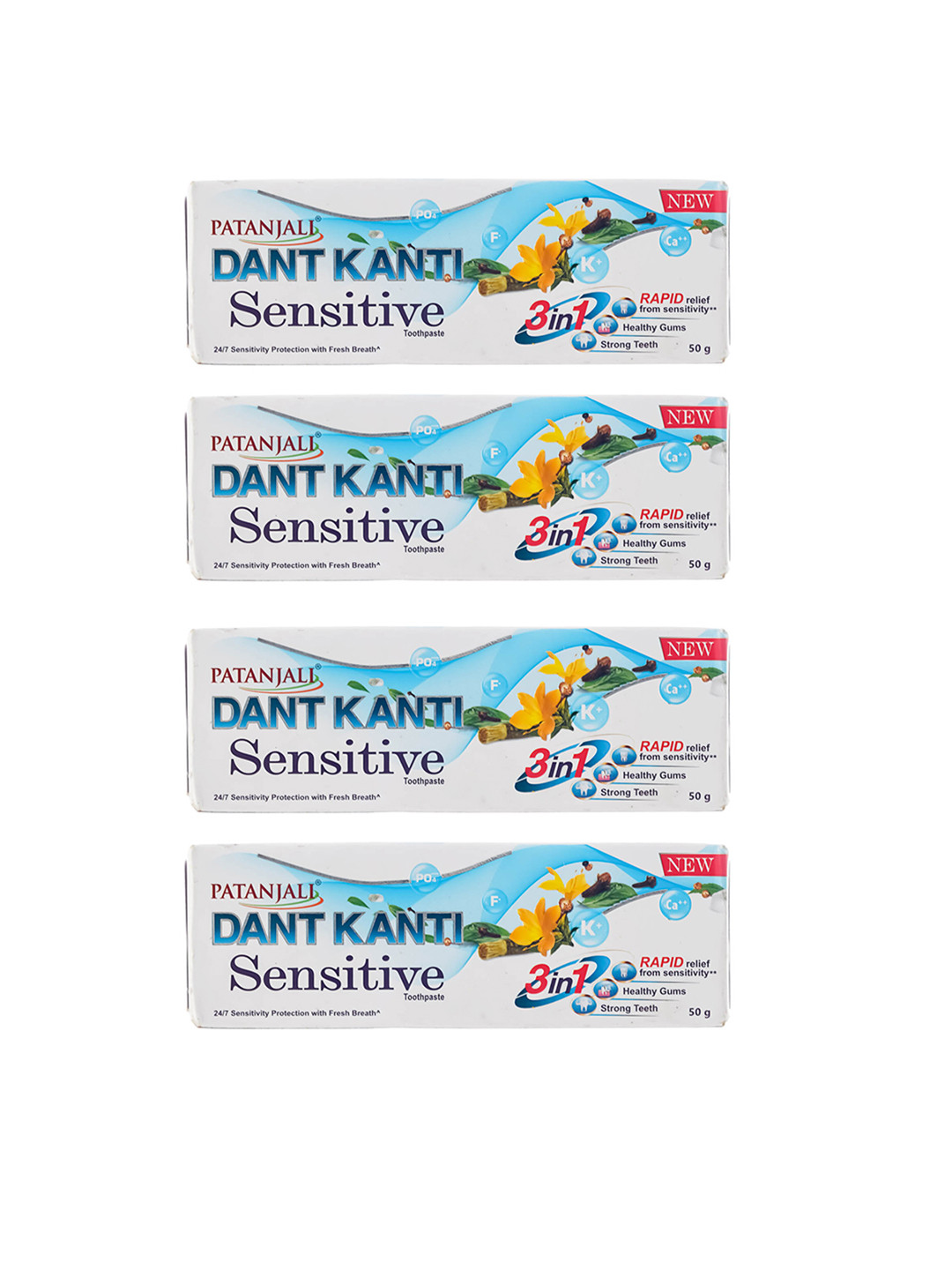 Buy Patanjali Set Of 4 Dant Kanti Toothpaste For Sensitive Teeth 50 G
