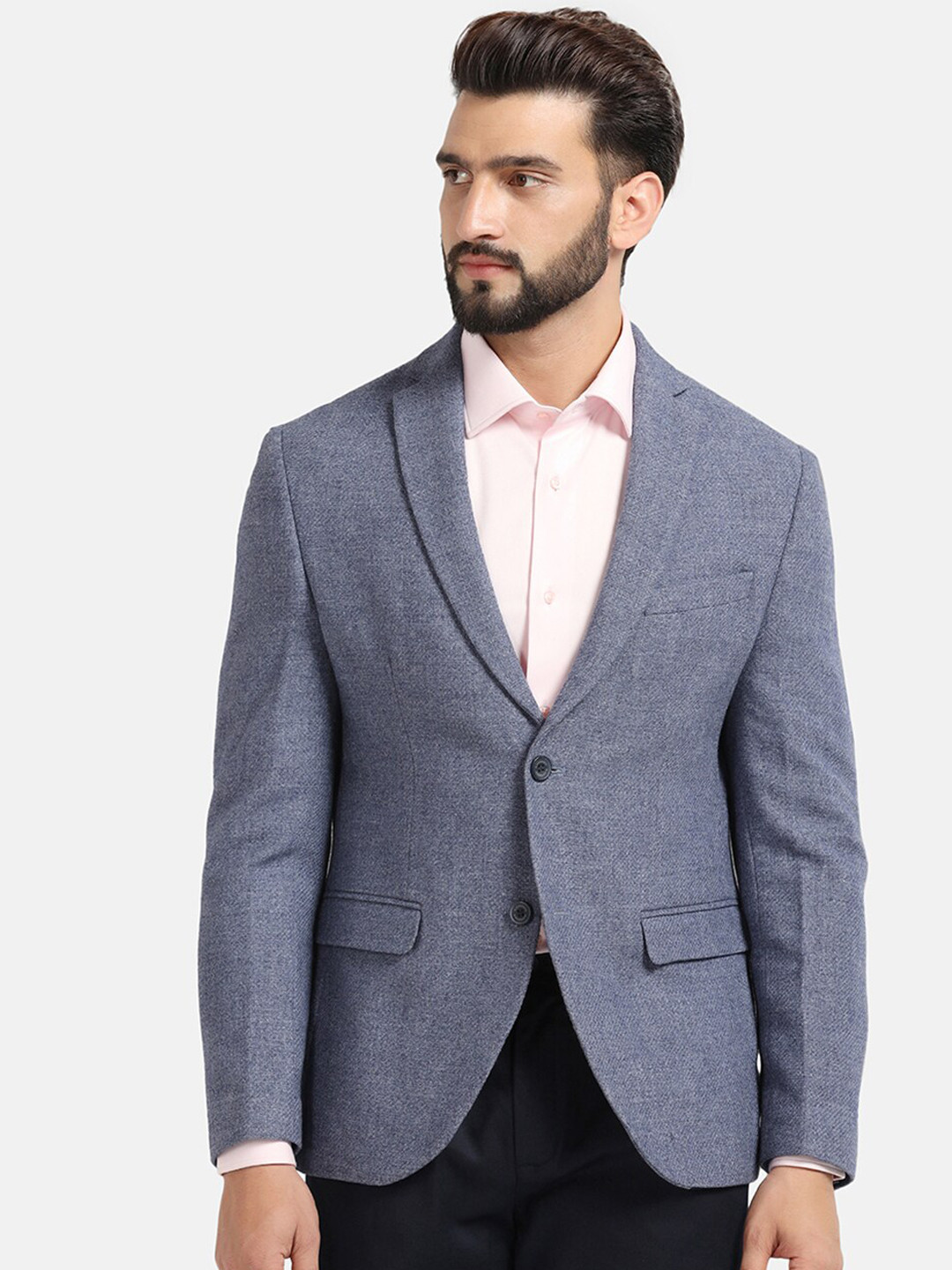 Men's Black Single Breasted Tailored Fit Blazer