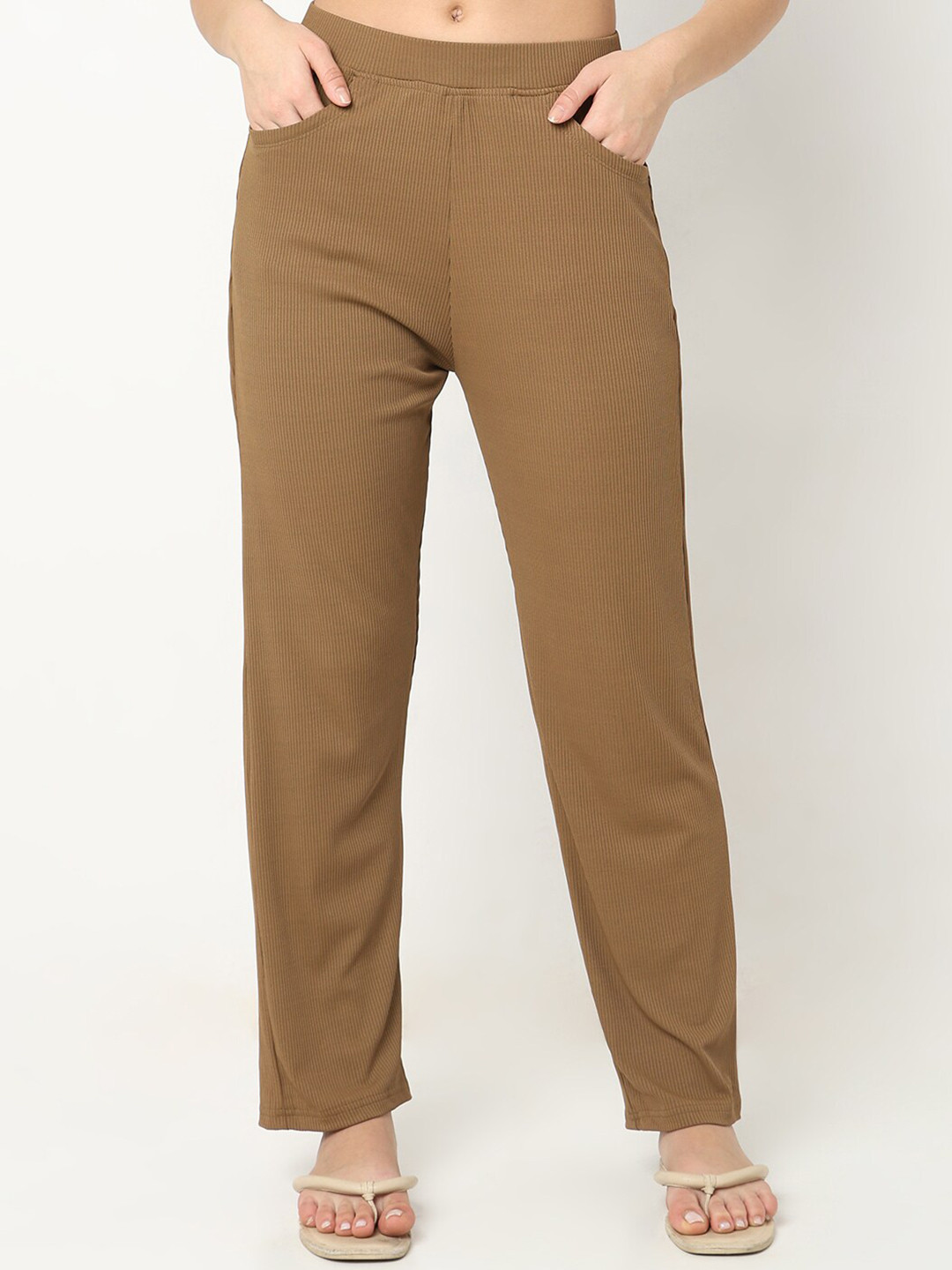 Buy Smarty Pants Women Ribbed Cotton Lounge Pant Lounge Pants for