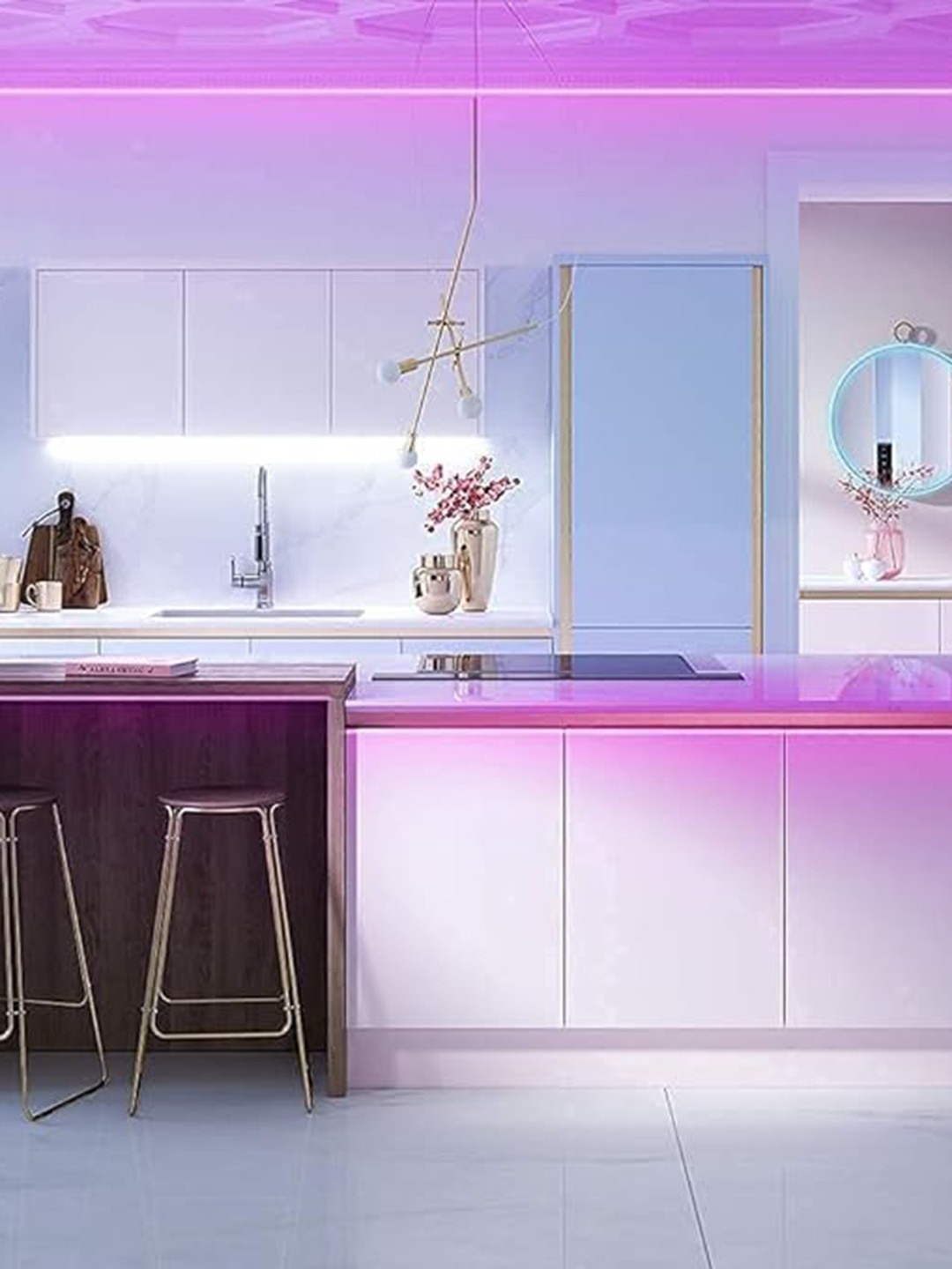 Buy Gesto Pink LED Decoration Waterproof Rice Shape String Lights ...