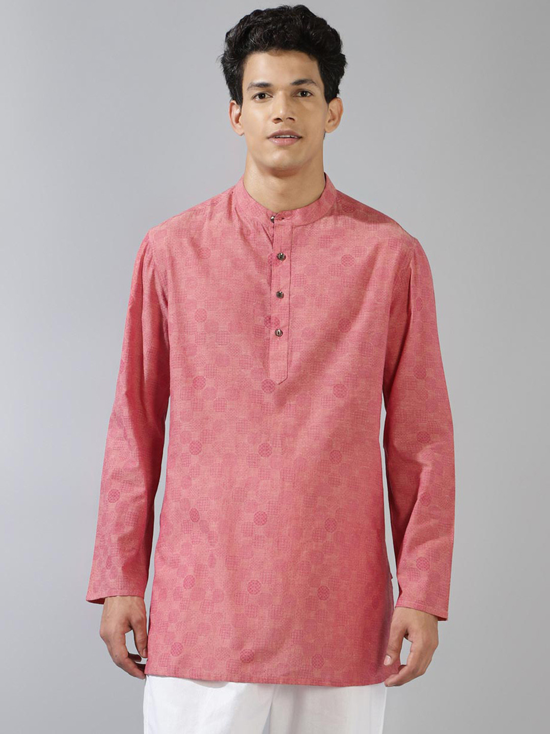 Men'S Geometric Printed Kurta Set