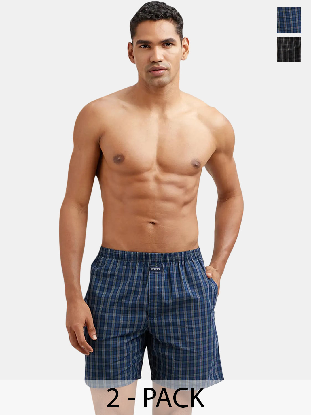 Buy Jockey Pack Of 2 Super Combed Mercerized Cotton Woven Checkered ...