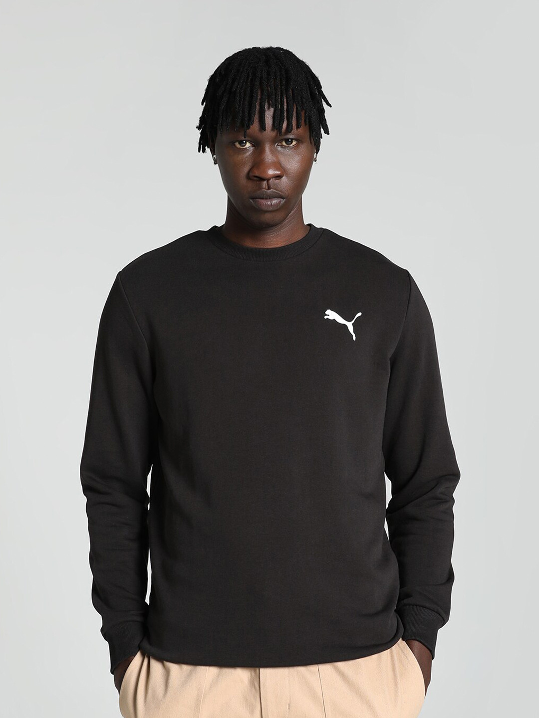 Puma Velvet Taped Logo Grey Sweatshirt main image 1