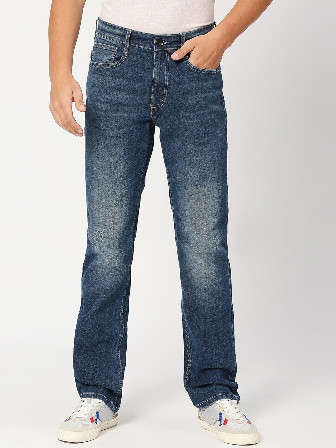 Buy Pepe Jeans Men Relaxed Fit Mid Rise Light Fade Stretchable Jeans ...