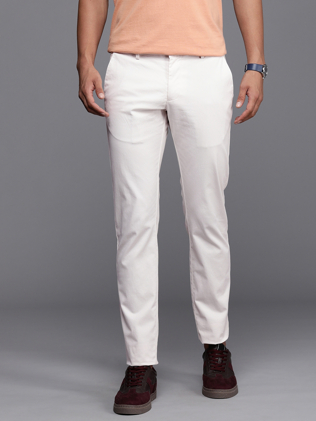 Buy Allen Solly Men Slim Fit Chinos Trousers - Trousers for Men ...