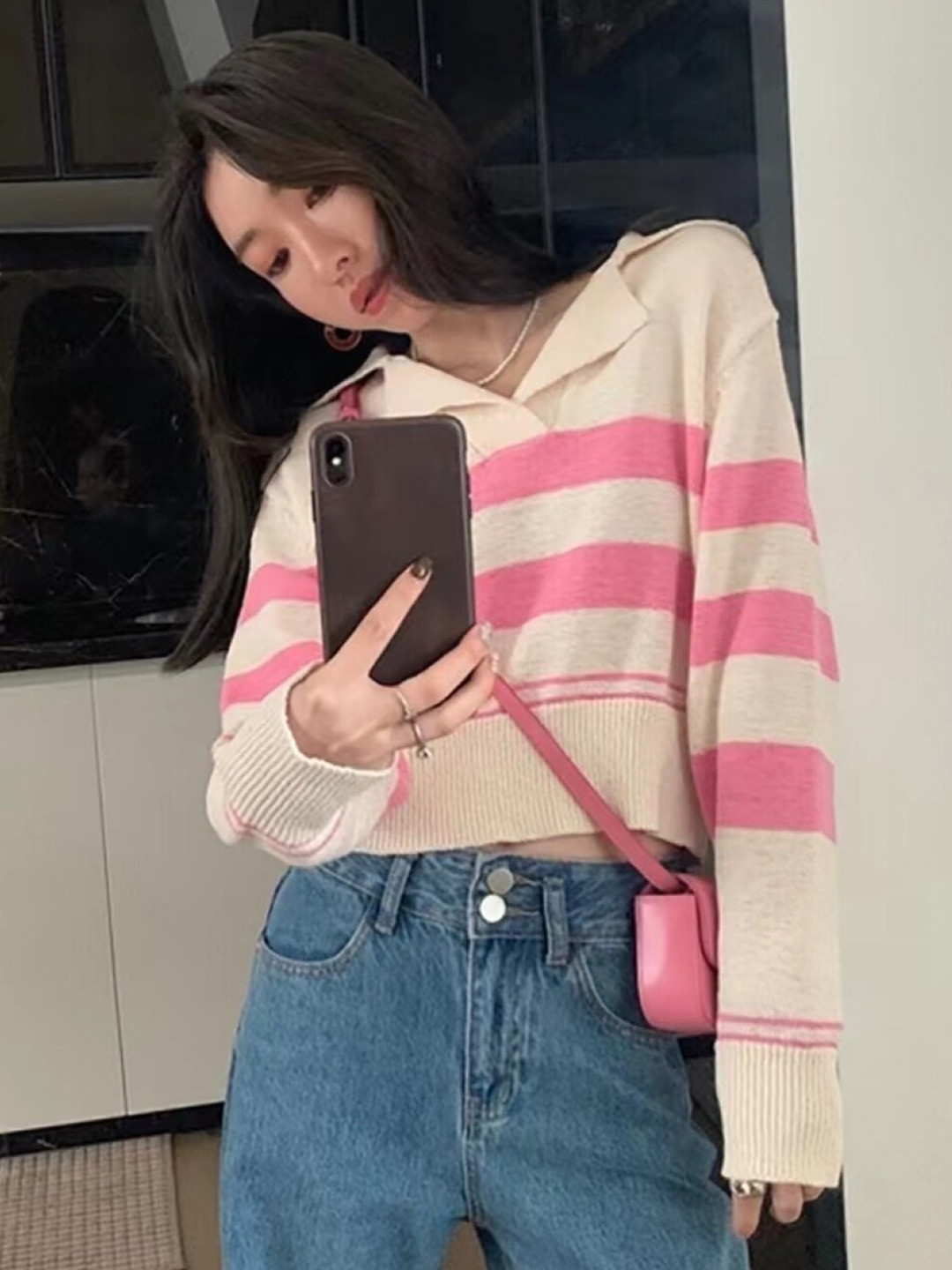 Girls white Stripe Sleeve Less Top