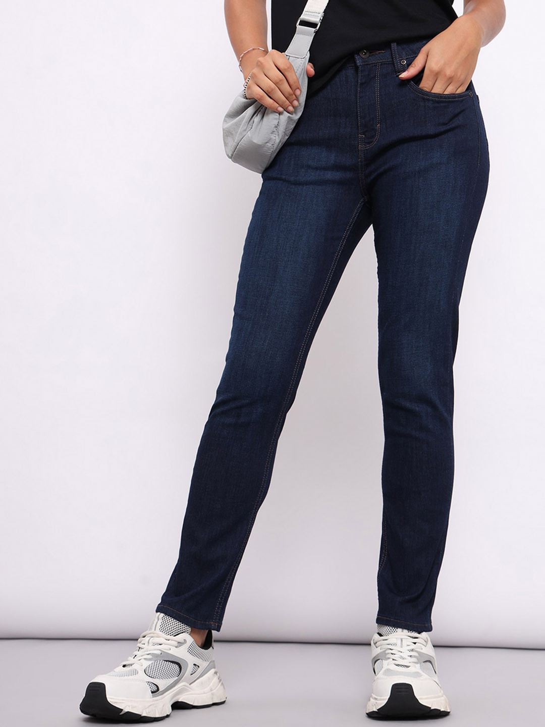 Lee Women’s Slim Fit High Rise Skinny Jeans With Frayed Hem - Stretch Denim, 29\" Inseam - View #10
