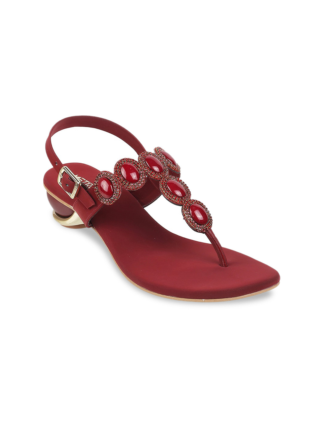 LEOPARD T-STRAP BLOCK HEELS main image 1