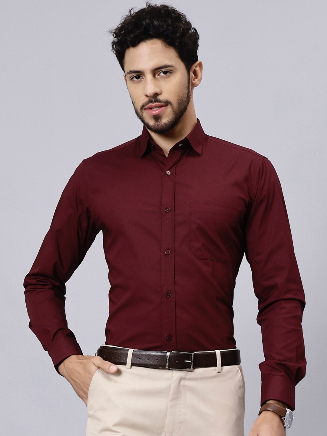 Buy ENTELLUS Classic Slim Fit Cotton Formal Shirt - Shirts for Men ...