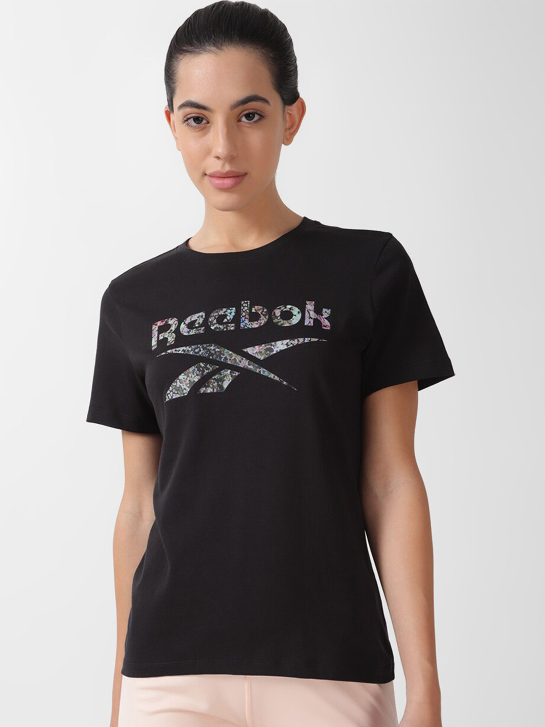 Buy Reebok Brand Logo Printed Round Neck T Shirt Tshirts for Women 26373012 Myntra