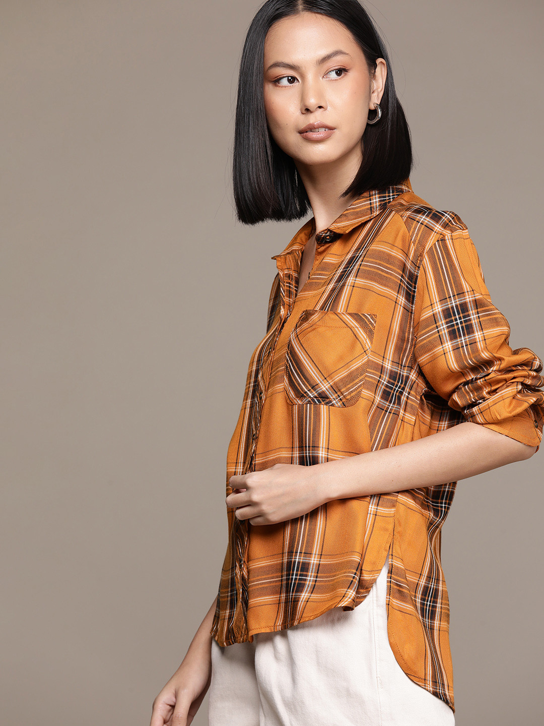 Girls Tartan Checked Dress