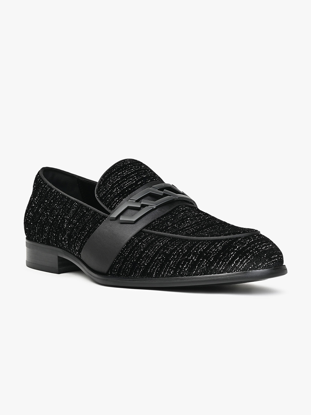 90’s Aldo Black Leather Woven Loafers Men's 11 by Aldo main image 0