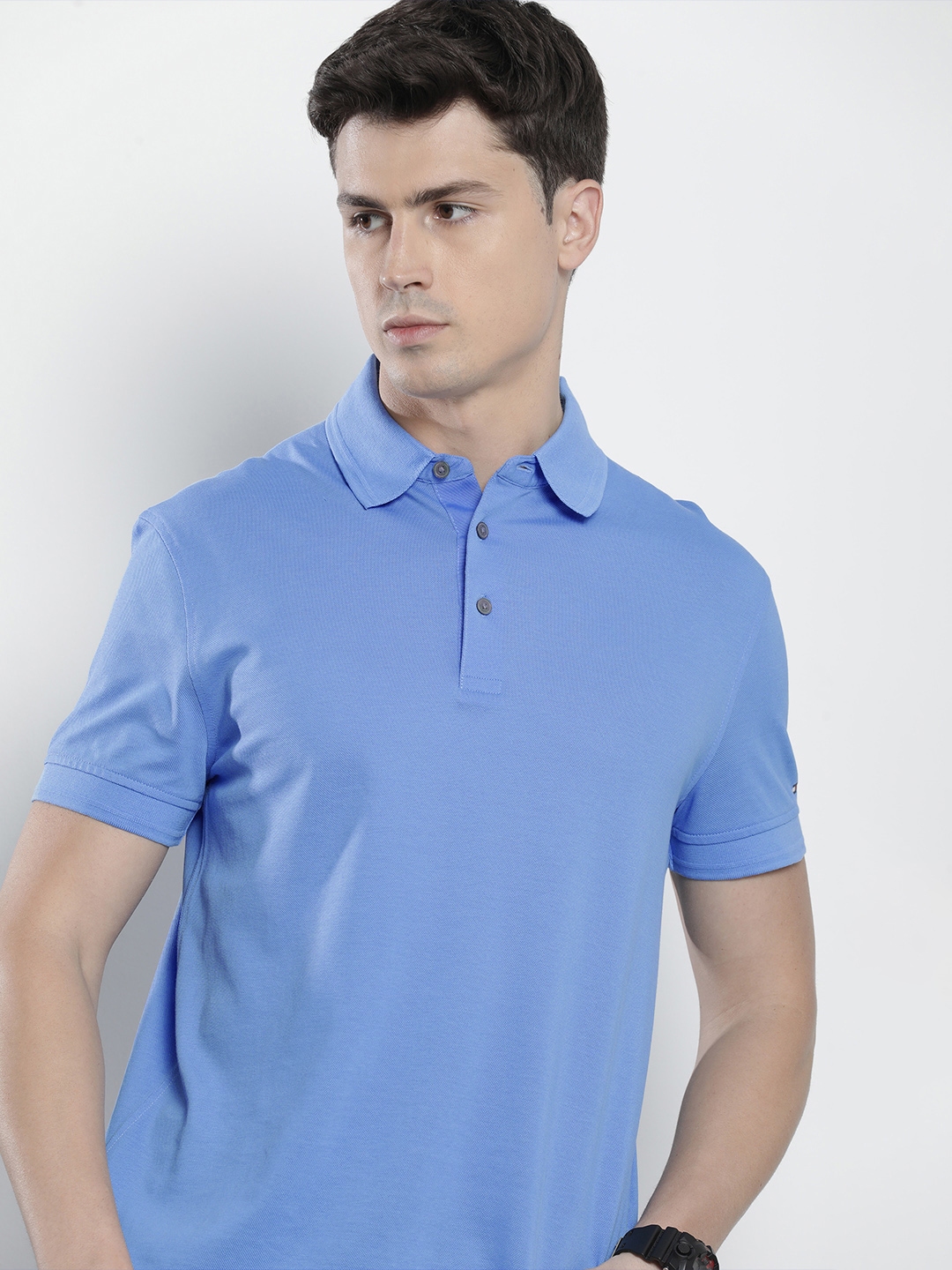 Buy Tommy Hilfiger Pure Cotton Polo Collar Slim Fit T Shirt - Tshirts ...