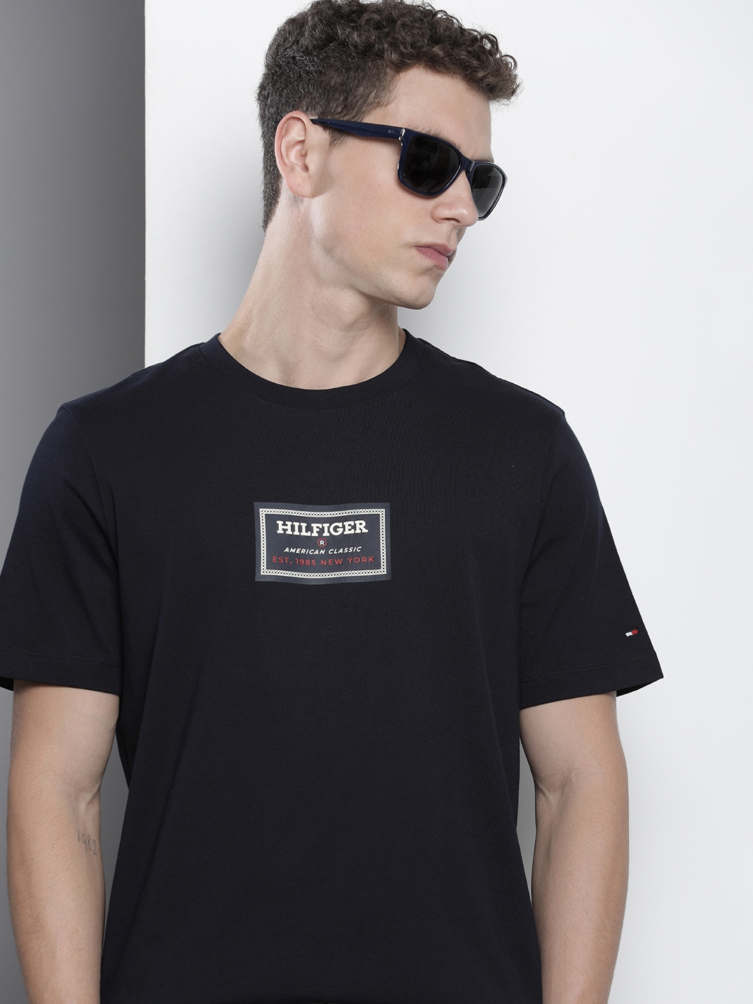 Buy Tommy Hilfiger Pure Cotton Brand Logo Printed Casual T Shirt ...