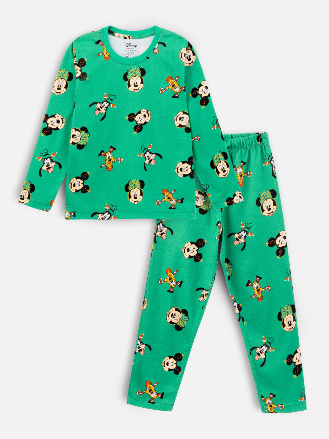 Blue Mickey Mouse print Full Sleeves Night Suit main image 0