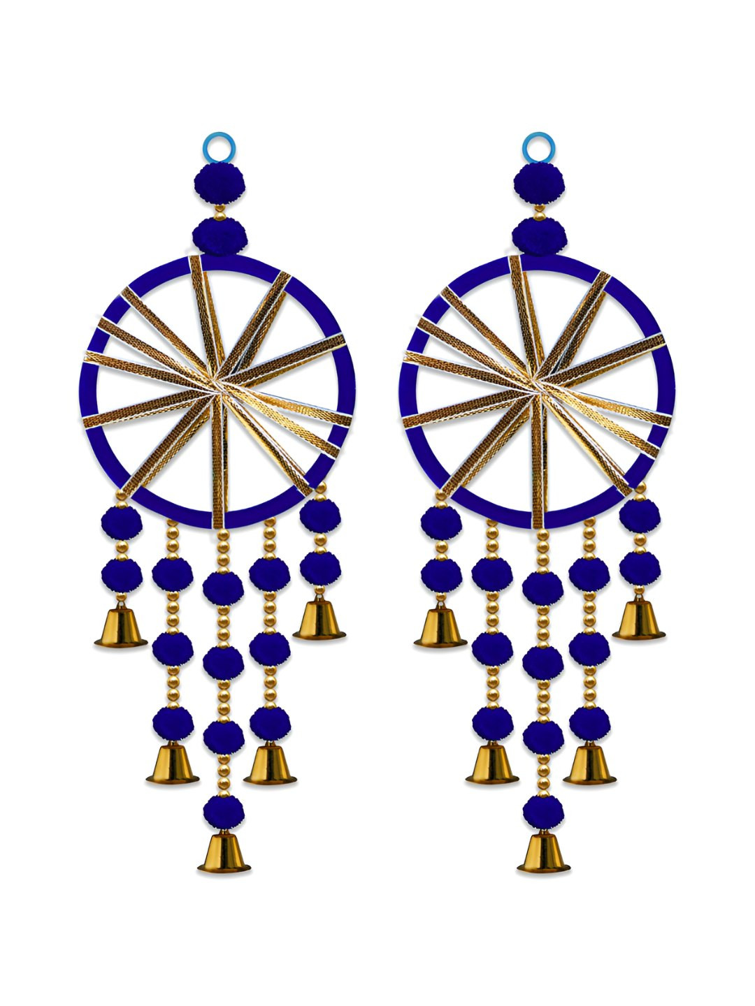 Buy IHandikart Blue 2 Pieces Wall Hanging Artificial Flowers And