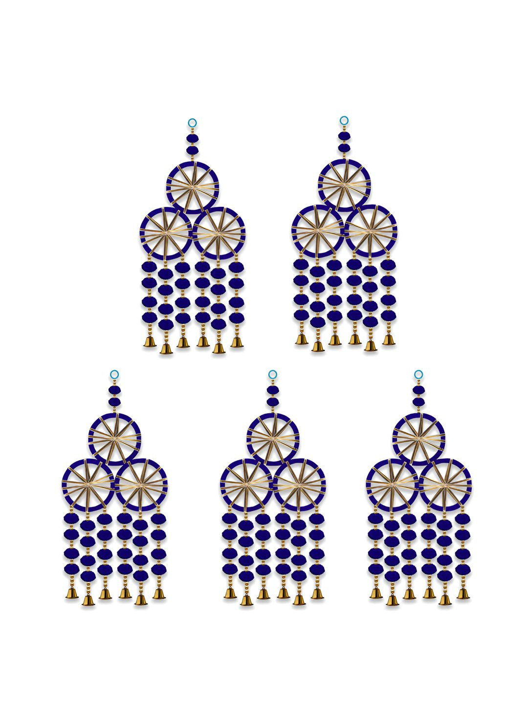 Buy IHandikart Blue 5 Pieces Wall Hanging Artificial Flowers And