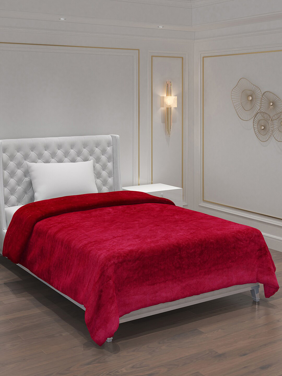 Buy Monte Carlo Red AC Room 233 GSM Single Bed Blanket Blankets Quilts And Dohars for Unisex