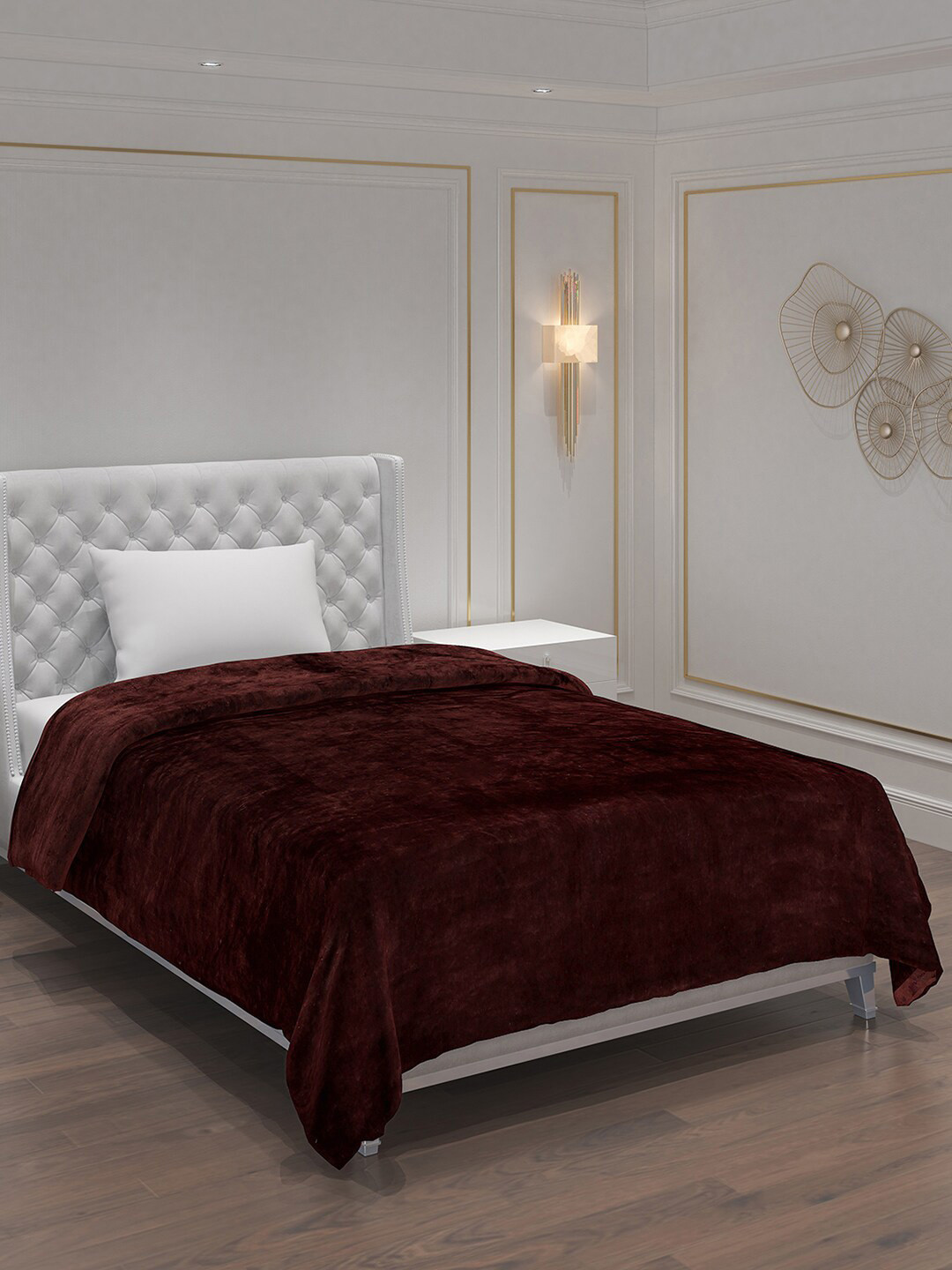 Buy Monte Carlo Brown AC Room 233 GSM Single Bed Blanket Blankets Quilts And Dohars for Unisex