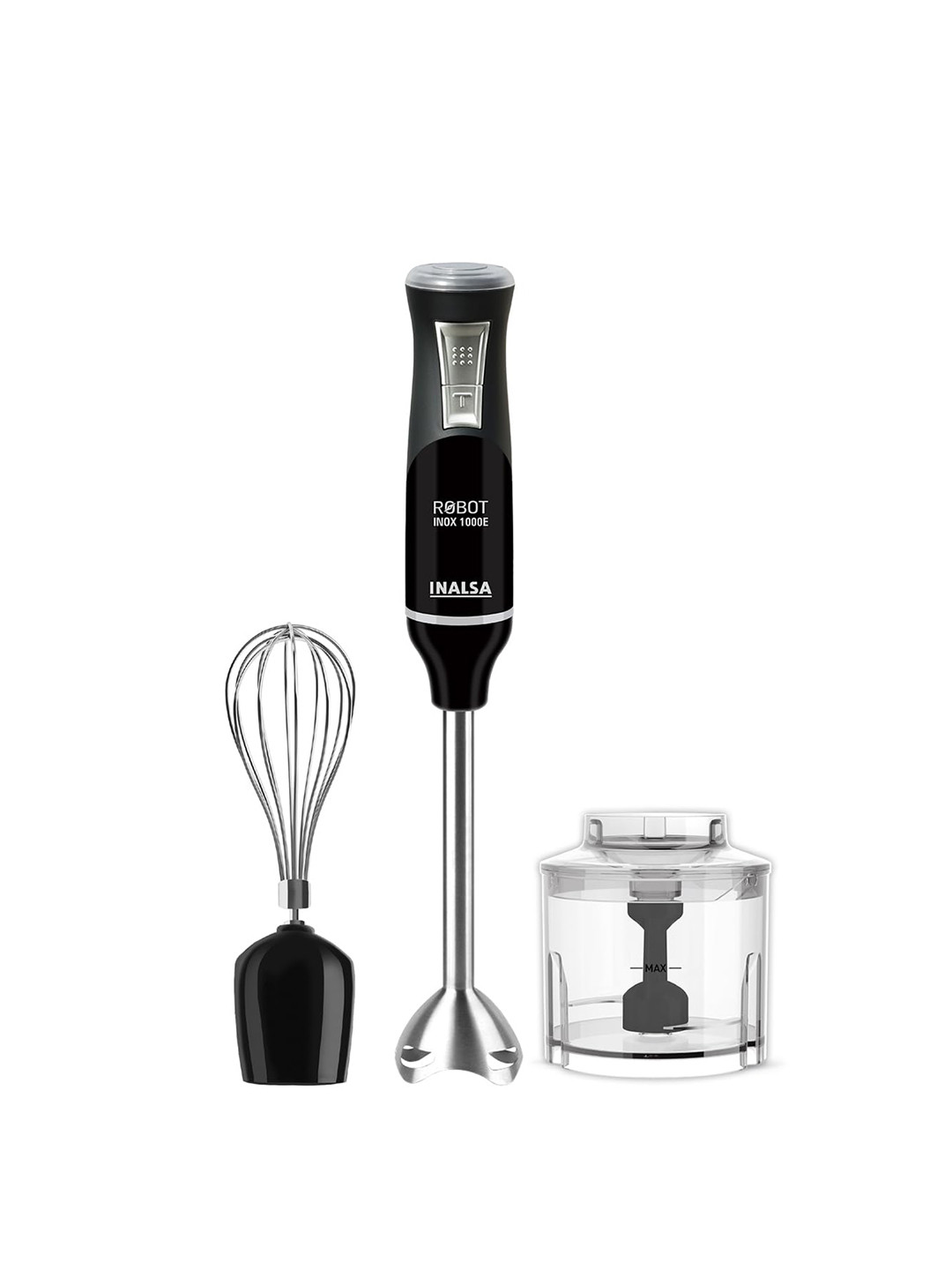 Buy Inalsa Robot Inox 1000E Hand Blender Black 1000 Watts With Chopper