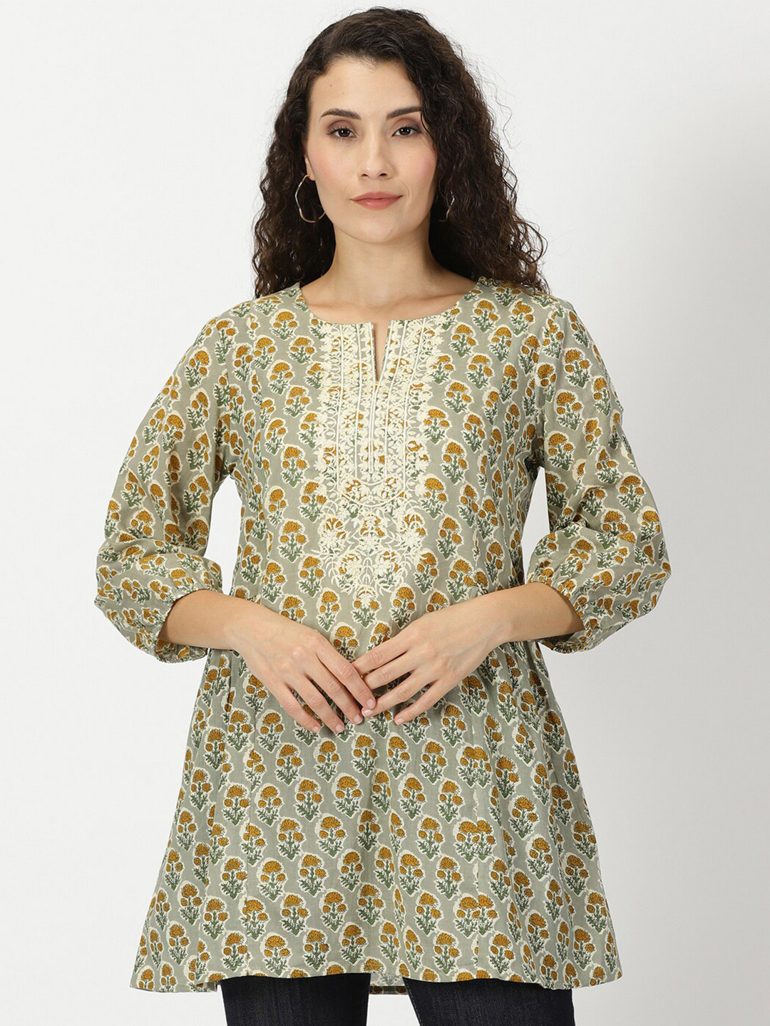 K-537 kurti /tunic in poly silk main image 1