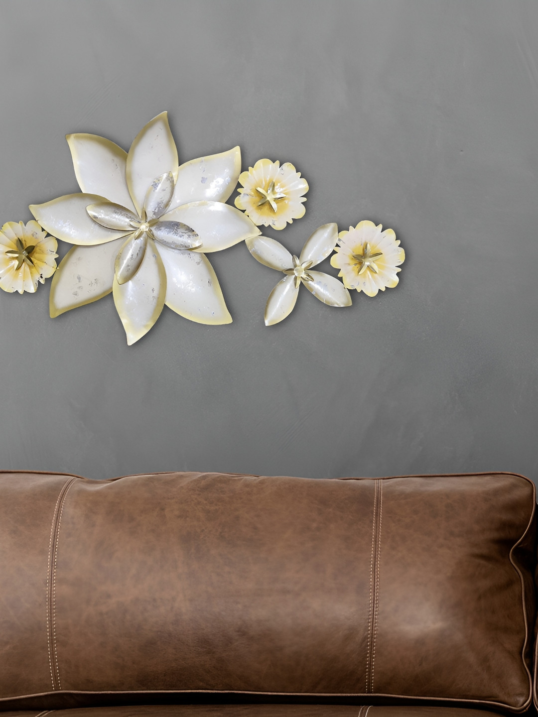 Textured Metal Wall Decor Ideas Online Reference: Buy Cocovey Homes Off White Gold Toned Textured Metal Wall
