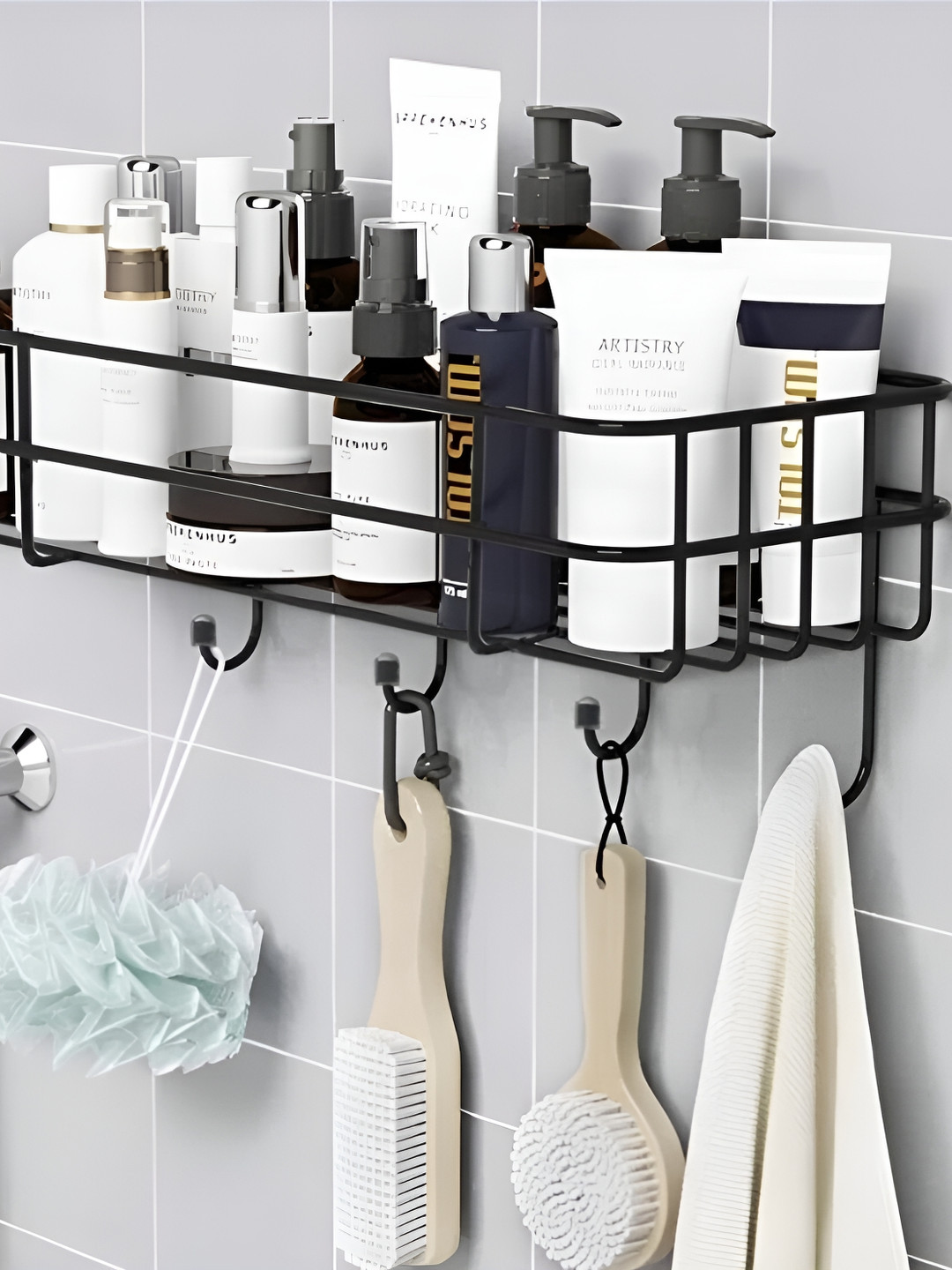 Buy Well Set Black Iron Bathroom Caddy - Bathroom Accessories for Unisex 26654258 | Myntra