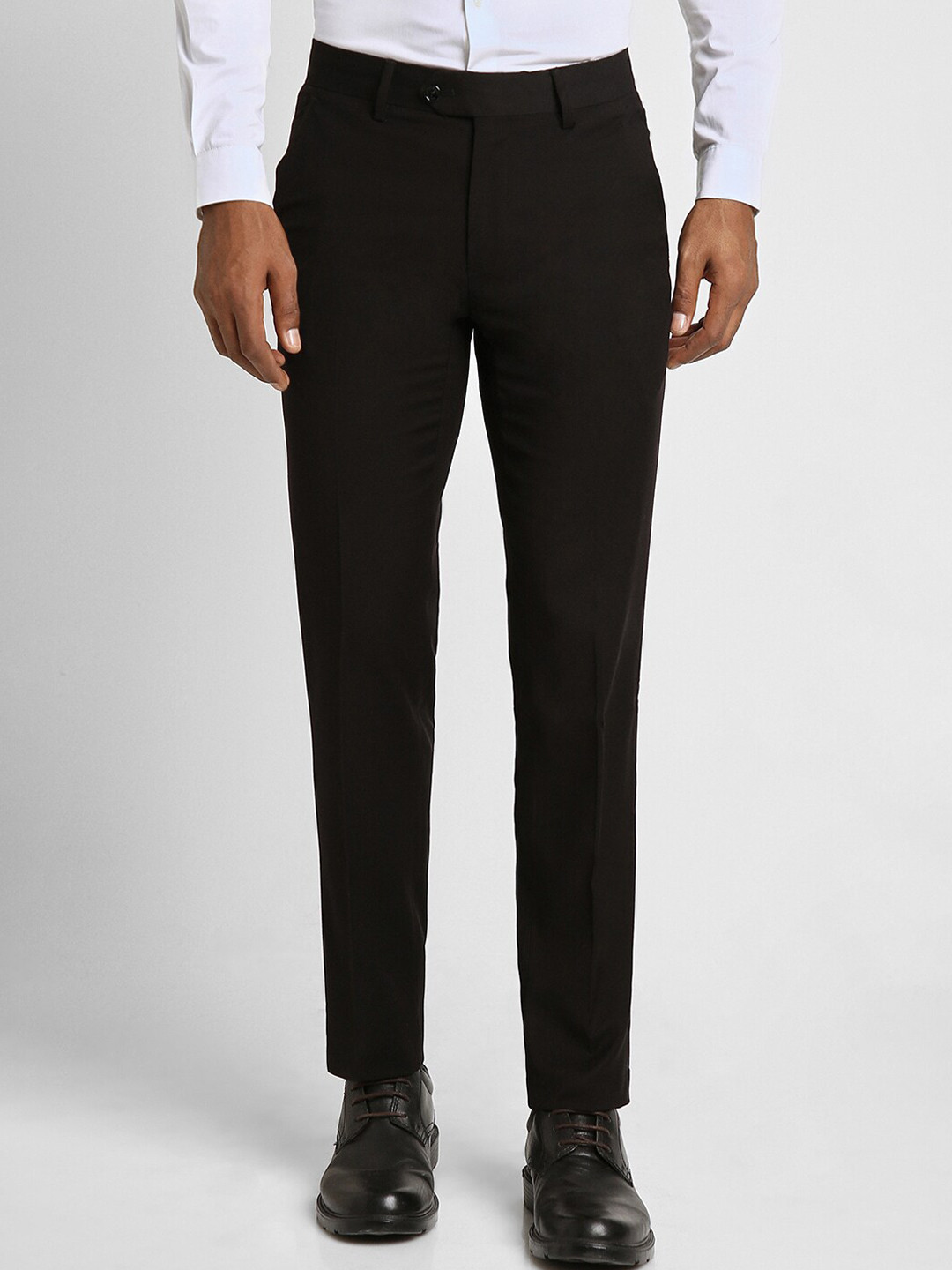 Buy Peter England Elite Men Slim Fit Formal Trousers - Trousers for Men ...