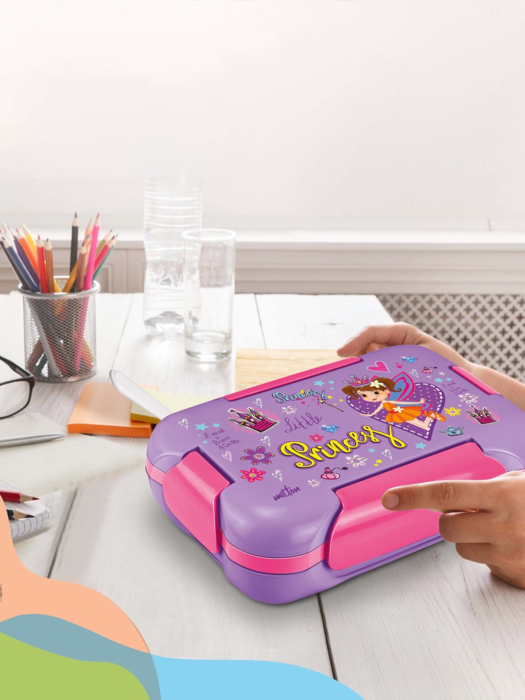 Buy Milton Purple More Meal Small Tiffin Box With Container & Spoon