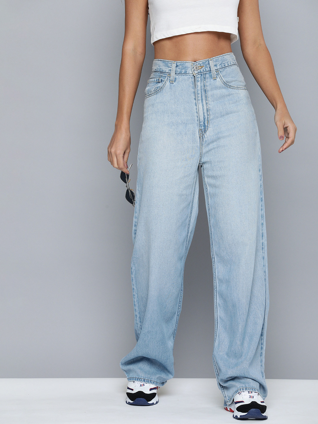 Judy Blue DRAW ME IN Hi-Rise Featherweight Palazzo Elasticated Waistband Jeans