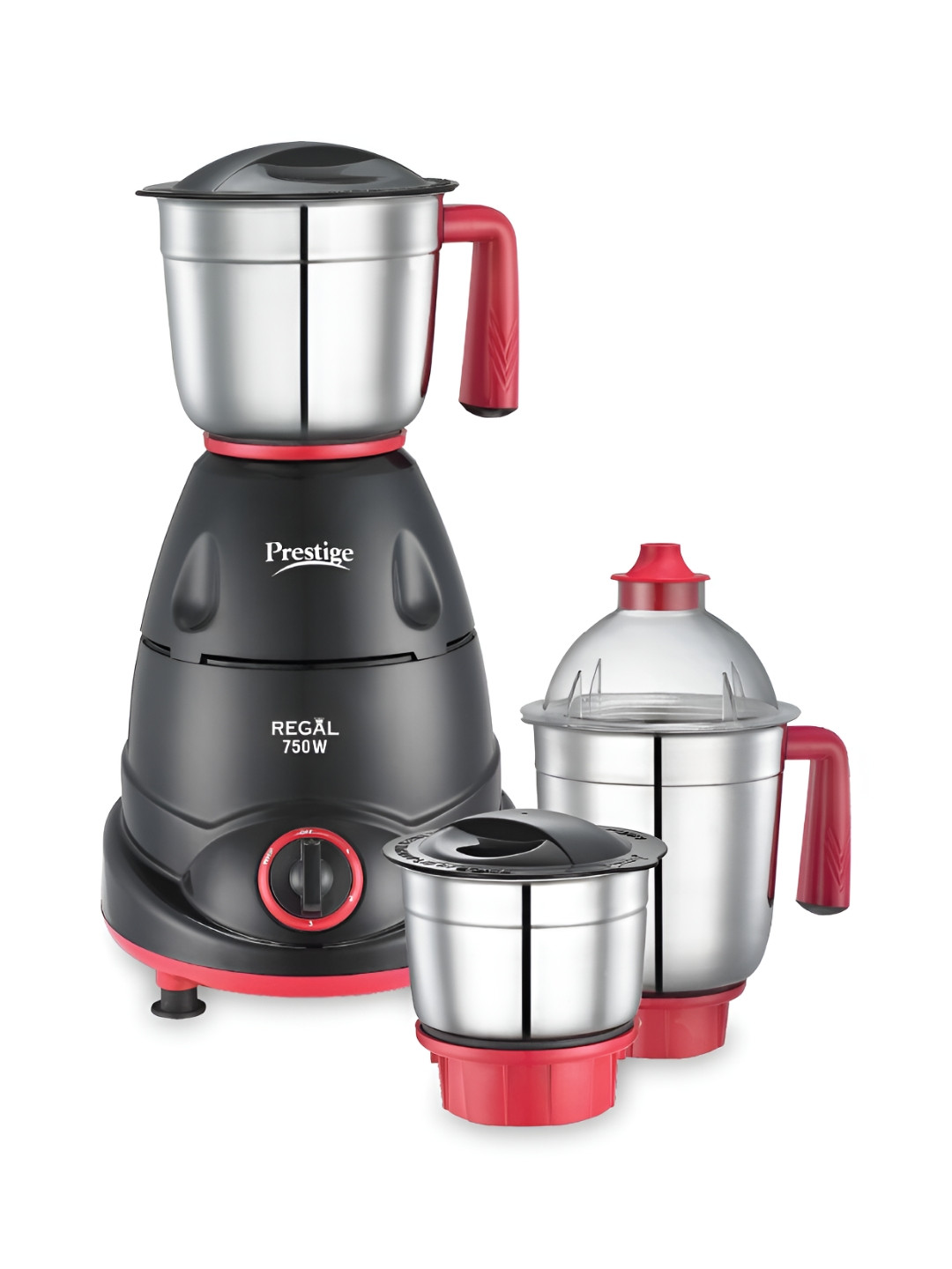 Buy Prestige Black & Red 3 Pcs Regal Mixer Grinder Stainless Steel Jars