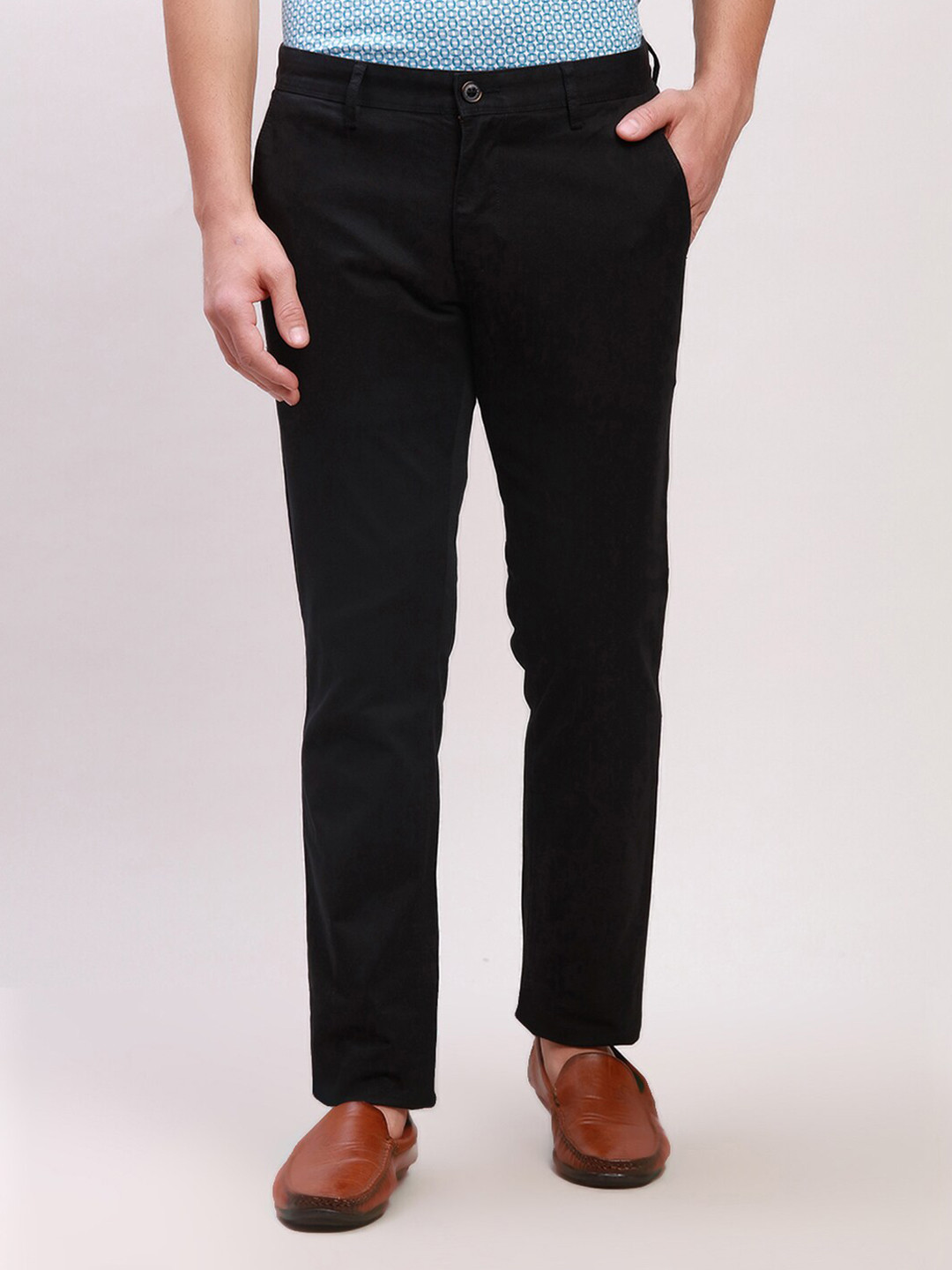 Buy Parx Men Mid Rise Tapered Fit Trousers - Trousers for Men 26788452 ...