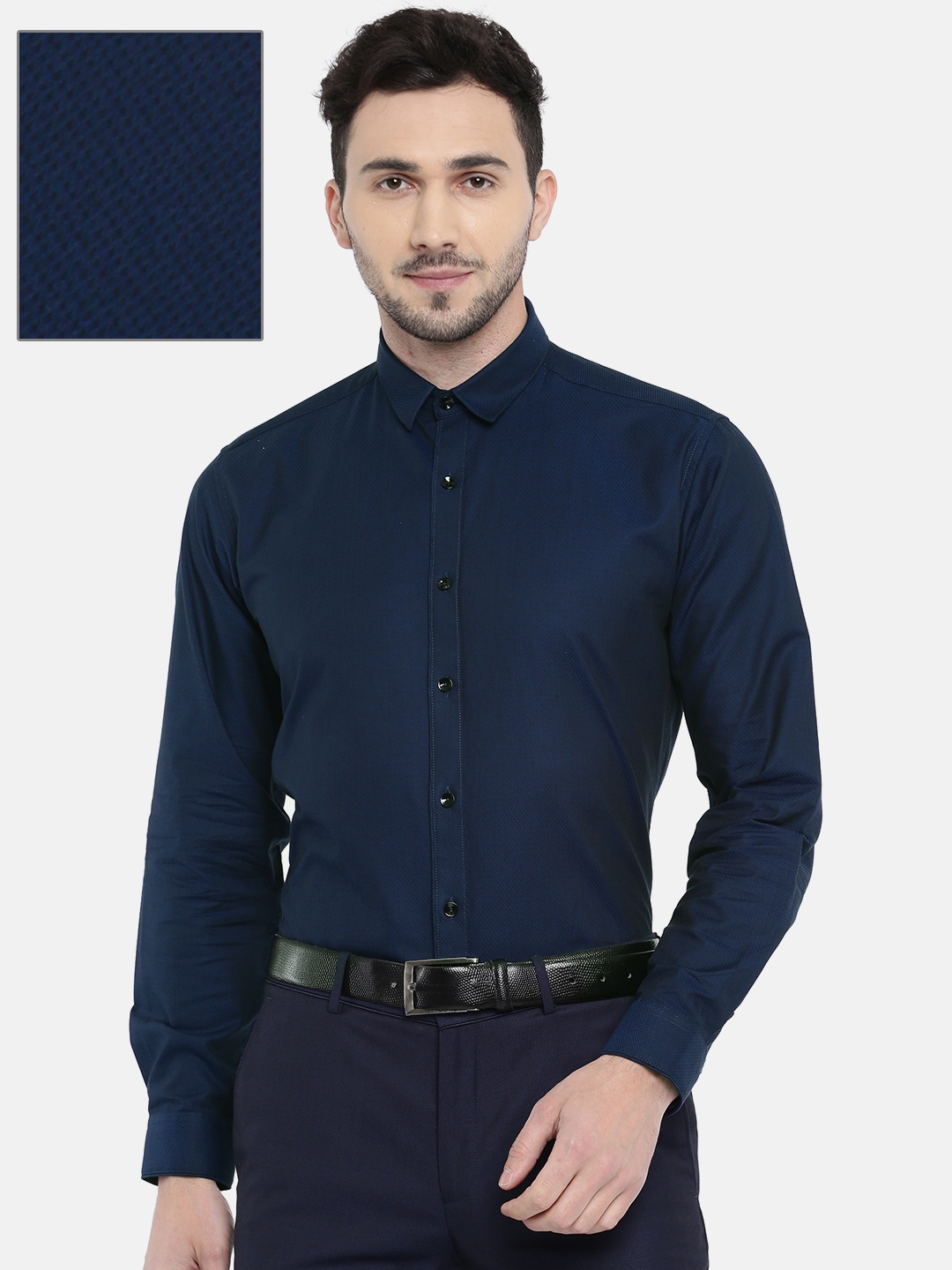 navy formal shirt mens