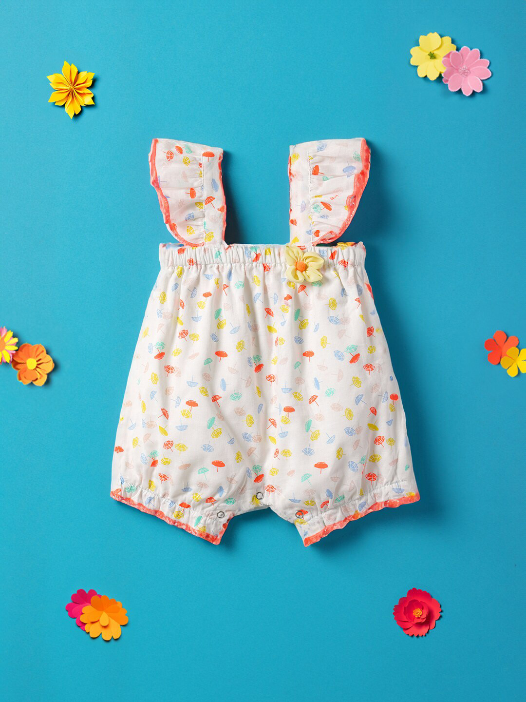 Girls Knit Romper-Navy