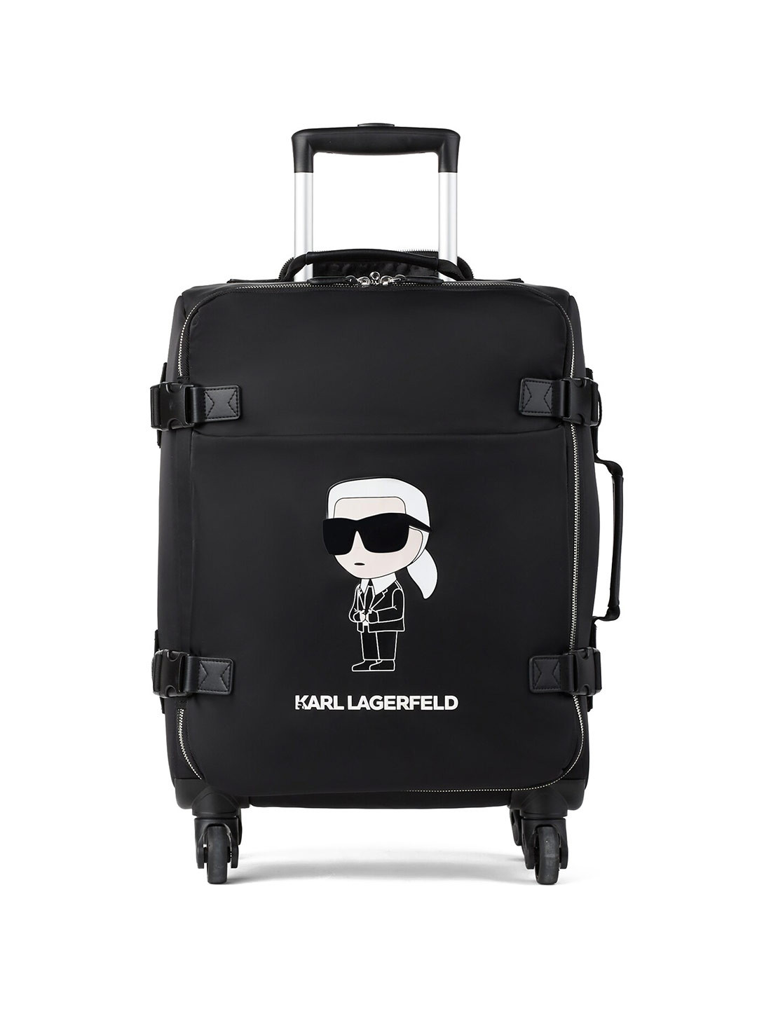 Buy Karl Lagerfeld Ikonic Brand Logo Printed Cabin Trolley Bag